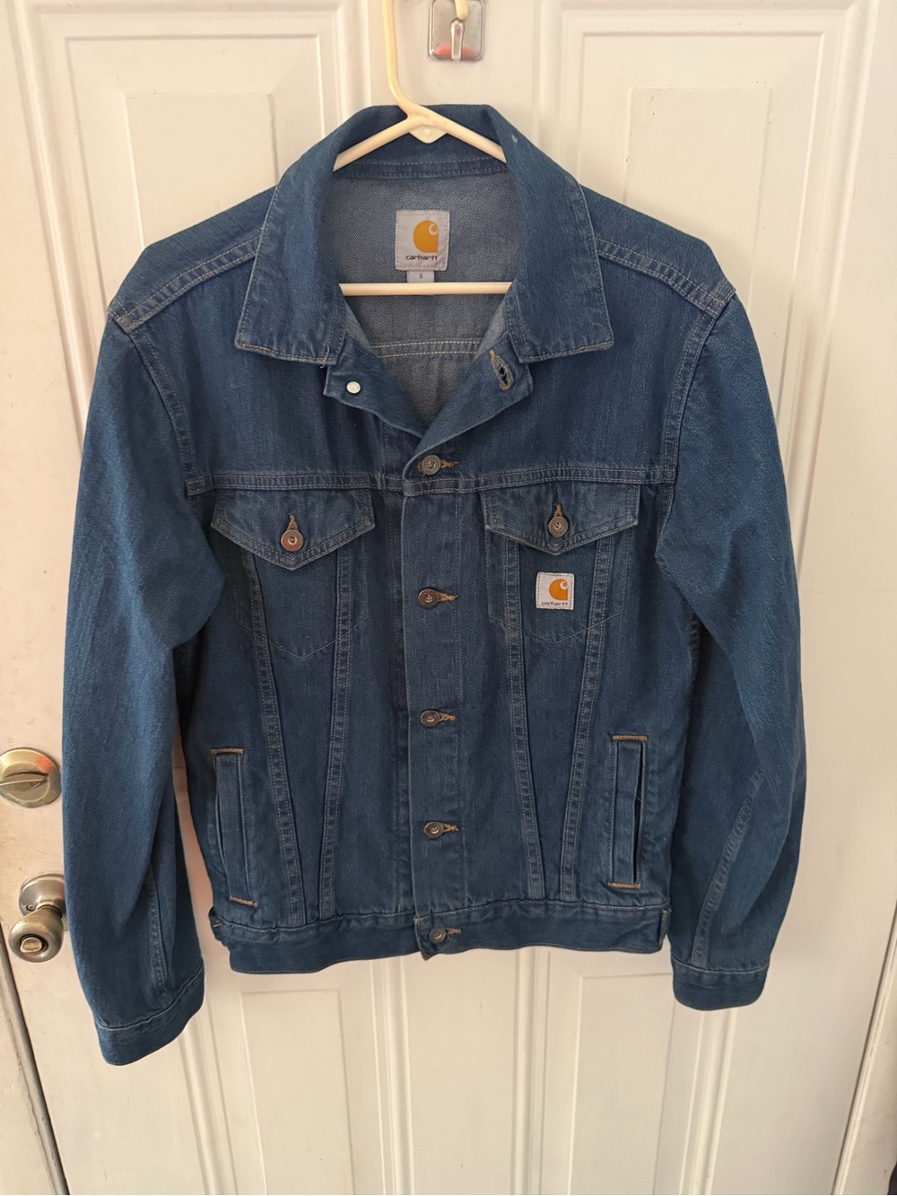 Carhartt Men’s Blue Denim Jacket Small